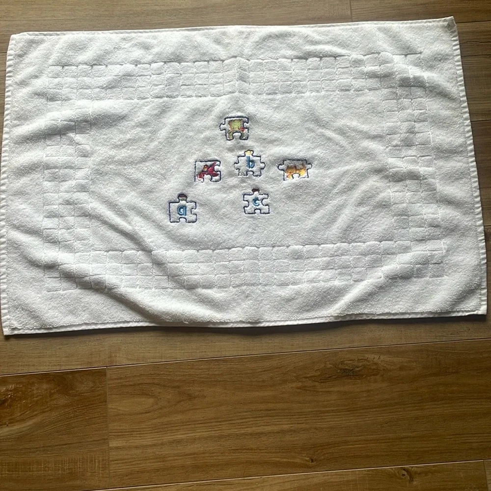 Vintage Akova Alphabet Bath Mat